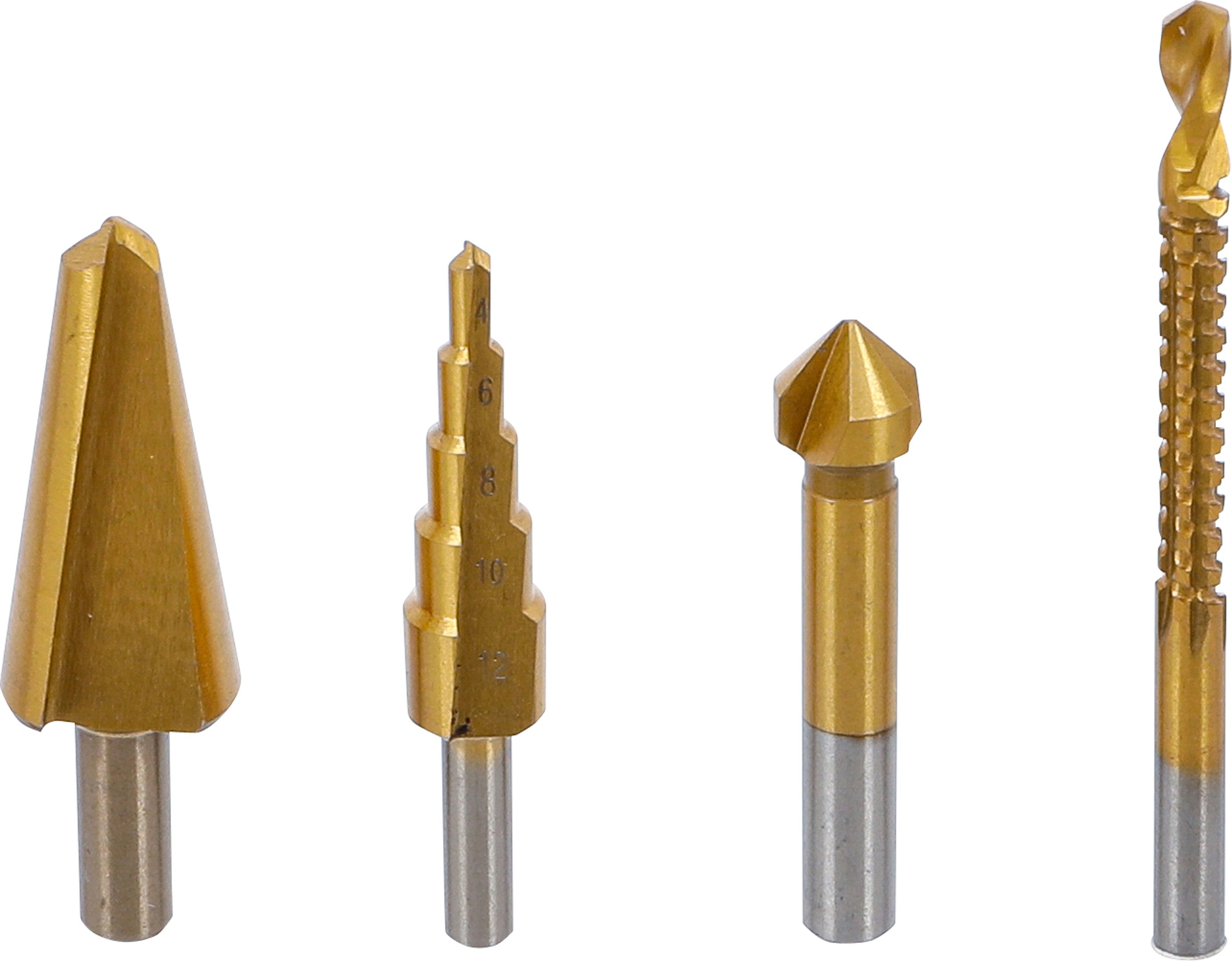 Multi-Borr-Sats | HSS-G | titan-nitrerat | 4 delar