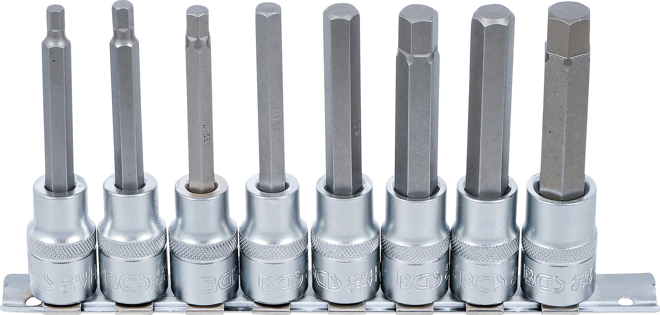 Bit-Insats-sats | 12,5 mm (1/2") | Inre sexkant 5 - 13 mm | 8 delar