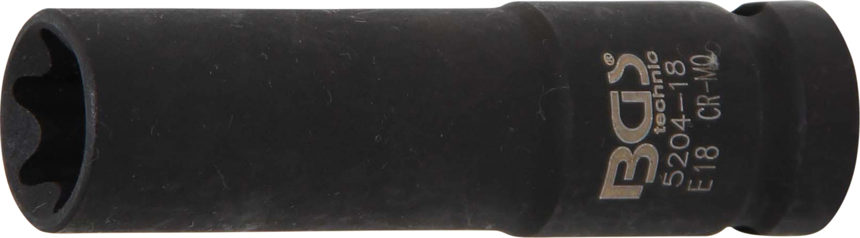 Krafthylsa E-profil, djup | 12,5 mm (1/2") | E18