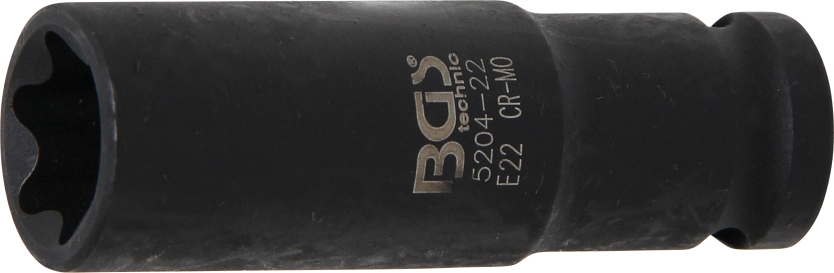 Krafthylsa E-profil, djup | 12,5 mm (1/2") | E22