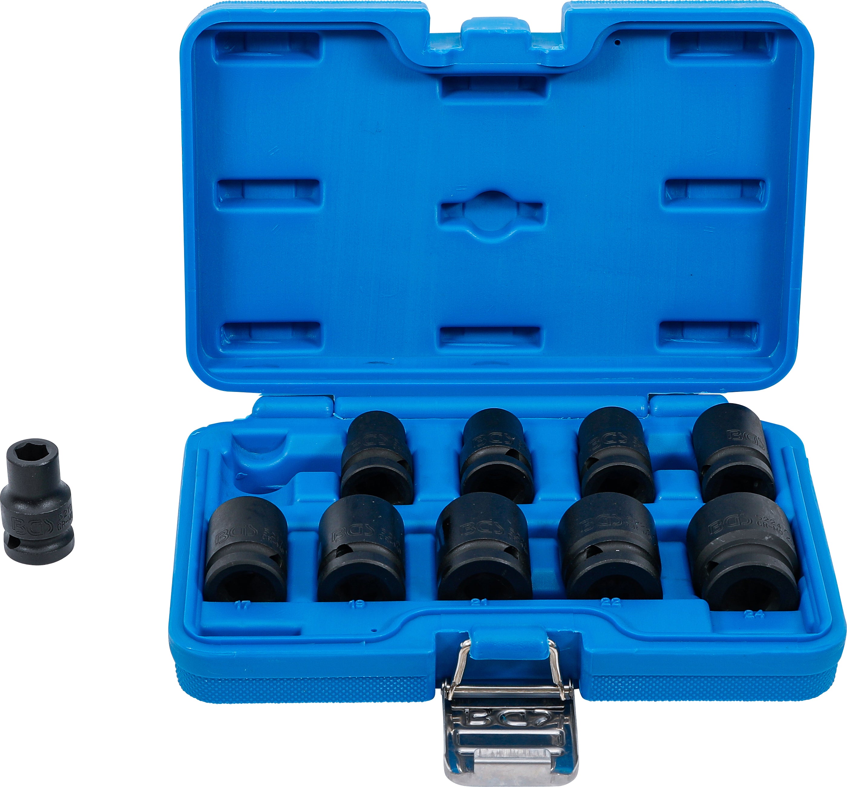 Krafthylsa-sats Sexkant | 12,5 mm (1/2") | 10 - 24 mm | 10 delar