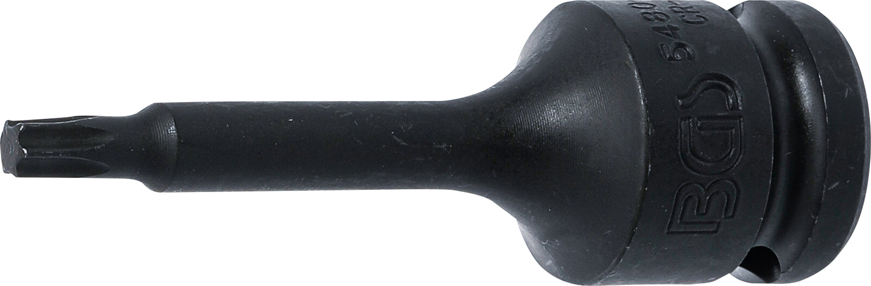 Kraft-Bit-Insats | Längd 75 mm | 12,5 mm (1/2") | T-Profil (för Torx) T30