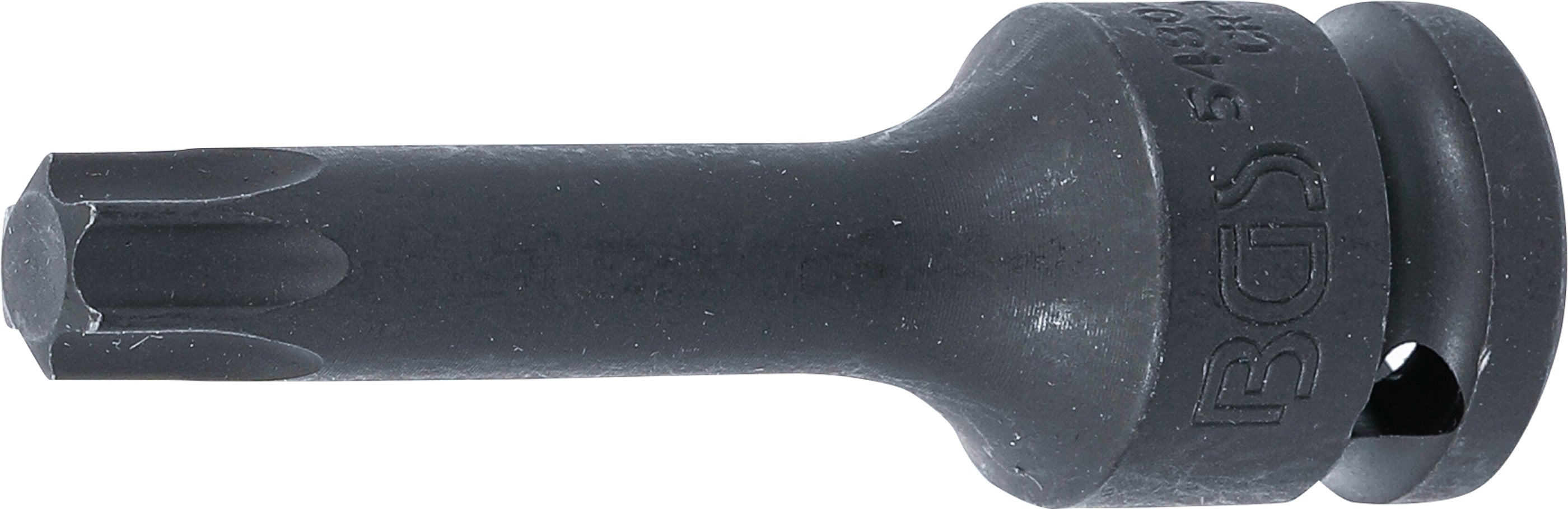 Kraft-Bit-Insats | Längd 75 mm | 12,5 mm (1/2") | T-Profil (för Torx) T55