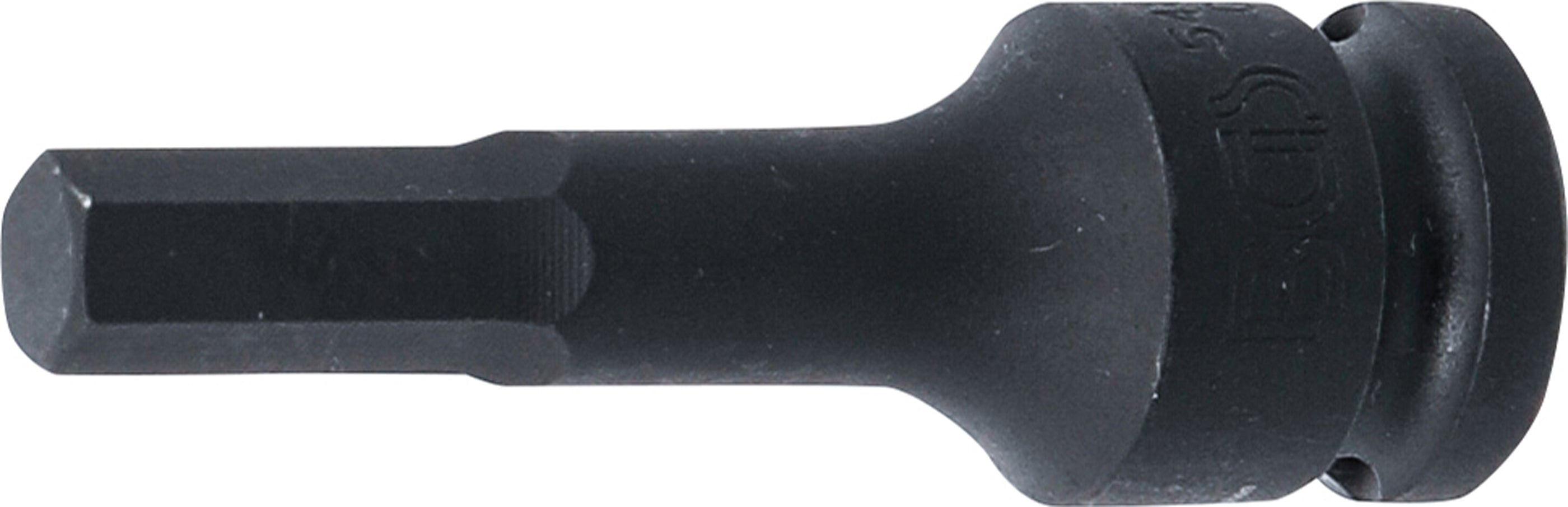 Kraft-Bit-Insats | Längd 75 mm | 12,5 mm (1/2") | Inre sexkant 10 mm