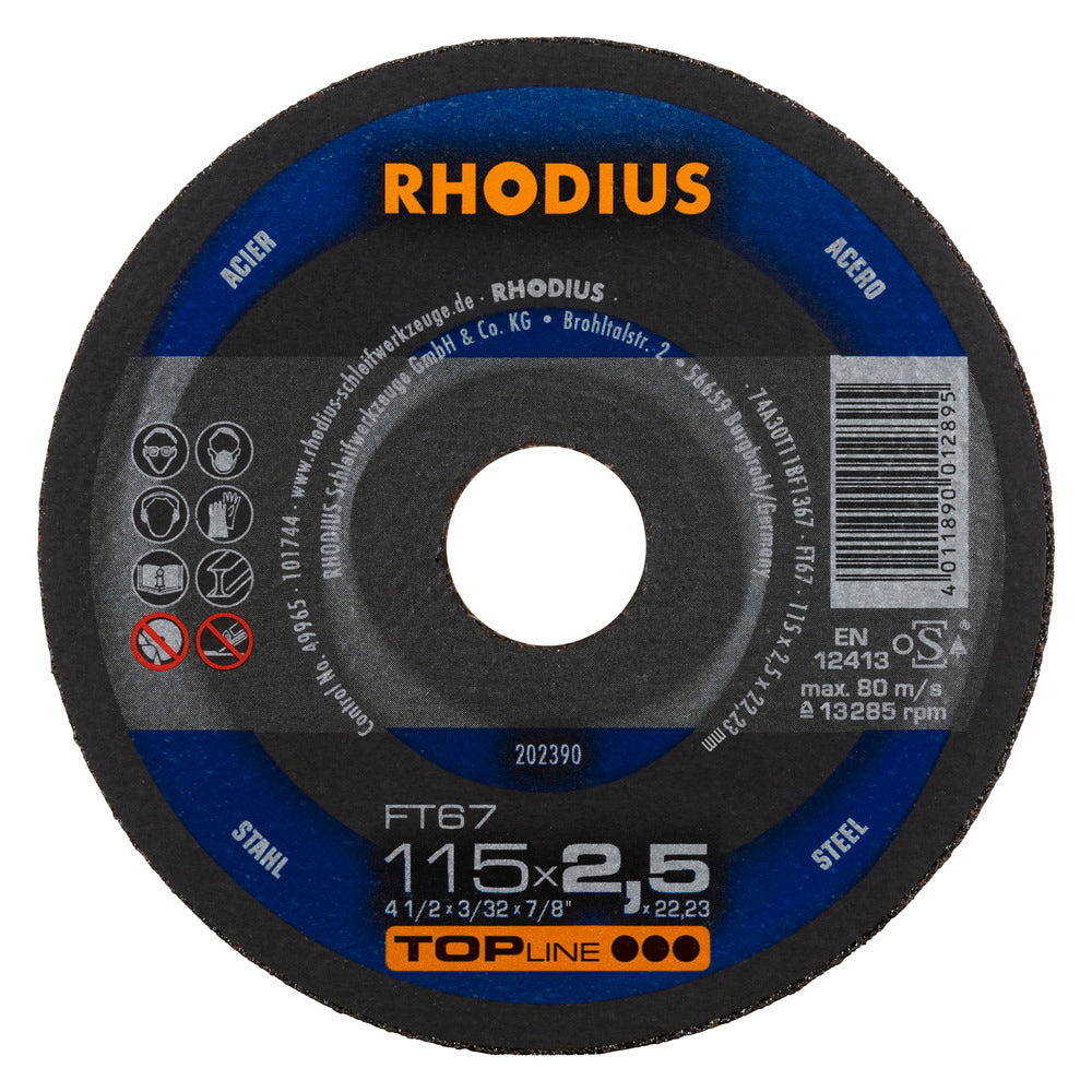 RHODIUS FT67  Kapskiva 115x2,5x22,23 (25 förp)