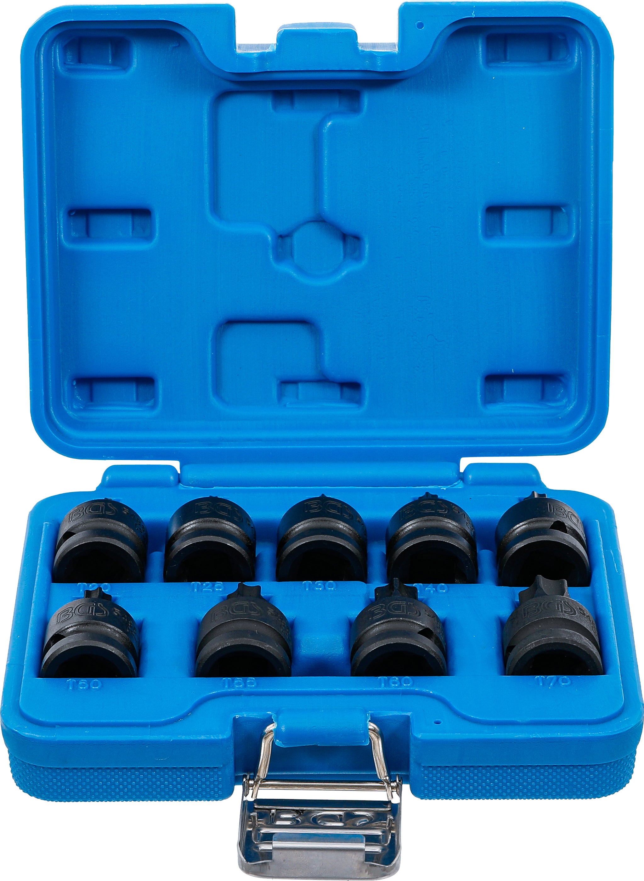 Kraft-Bit-Insats-sats | 12,5 mm (1/2") | T-Profil (för Torx) T20 - T70 | 9 delar