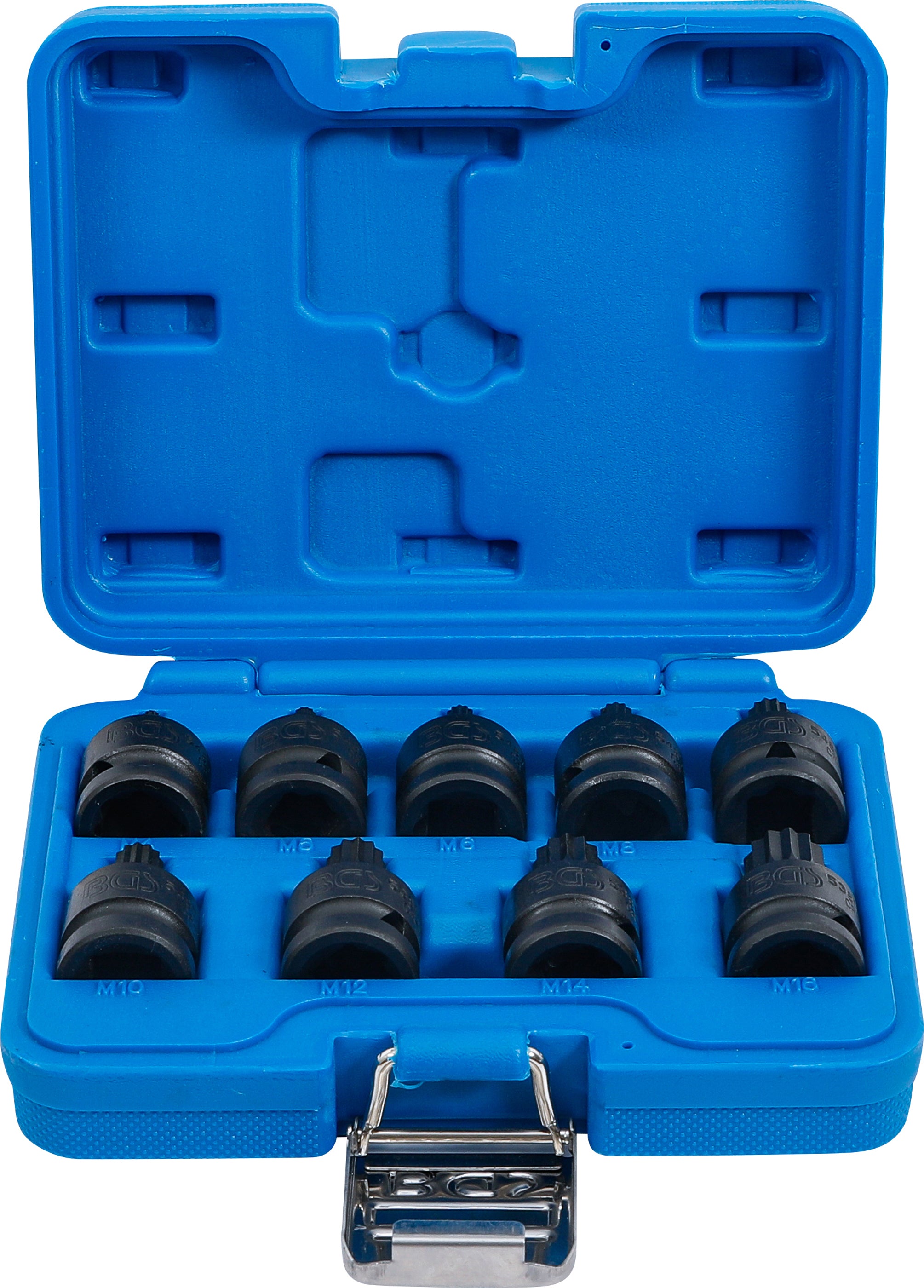 Kraft-Bit-Insats-sats | 12,5 mm (1/2") | Inre mångtandad (för XZN) M4 - M16 | 9 delar