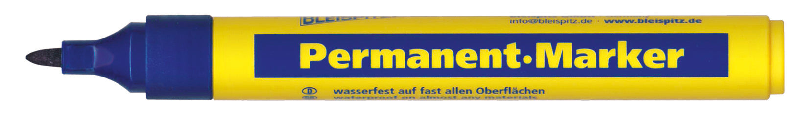 BLEISPITZ Permanet-Marker Rund spets Blå 10st
