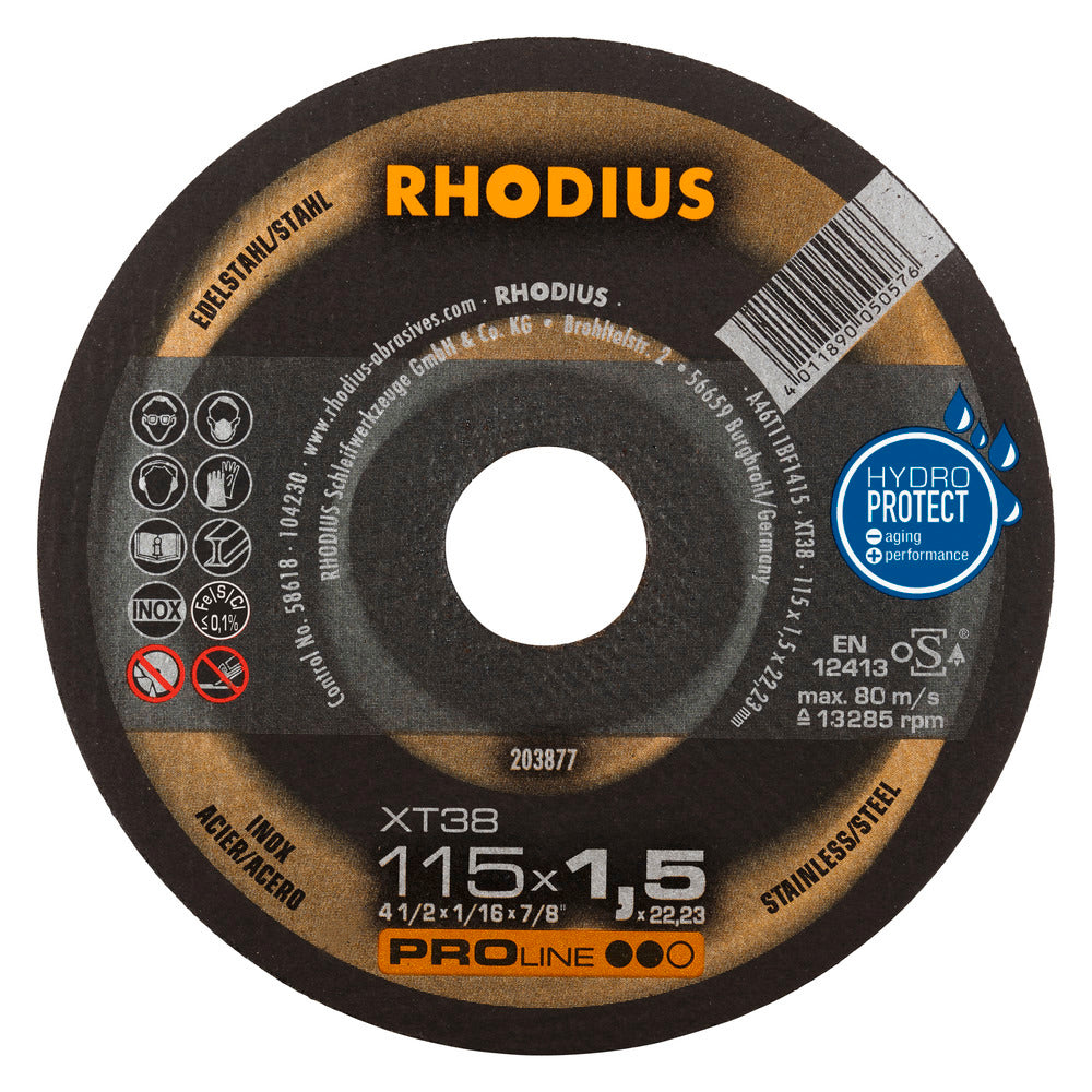 RHODIUS XT38 Kapskiva 115x1,5x22,23 (50 förp)