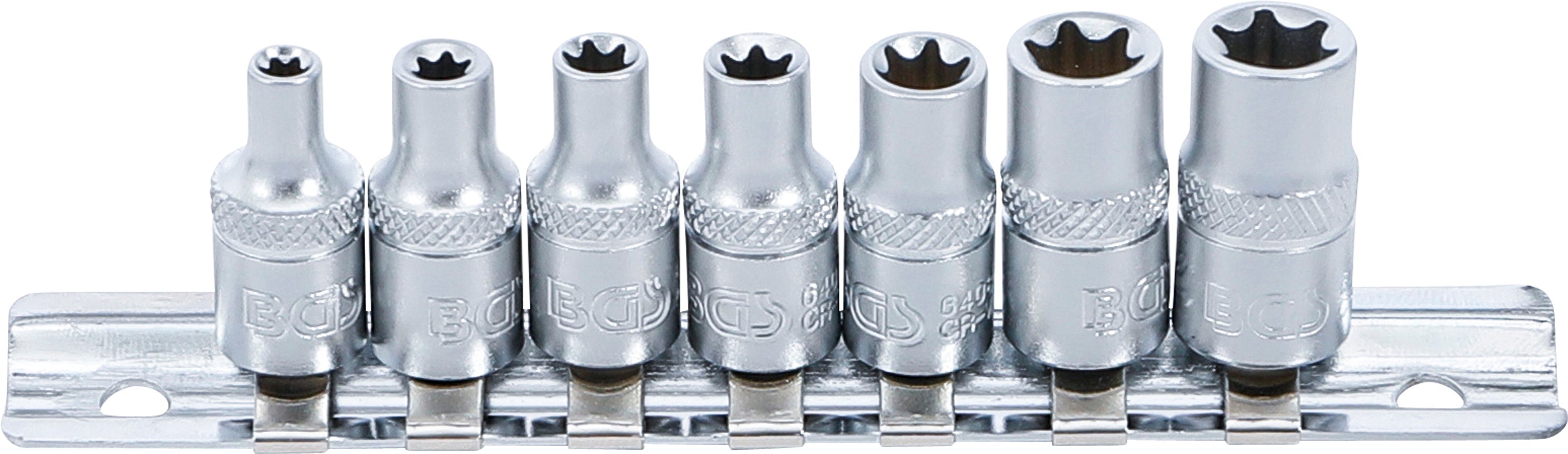 Hylsa-sats E-Profil | 6,3 mm (1/4") | E4 - E11 | 7 delar