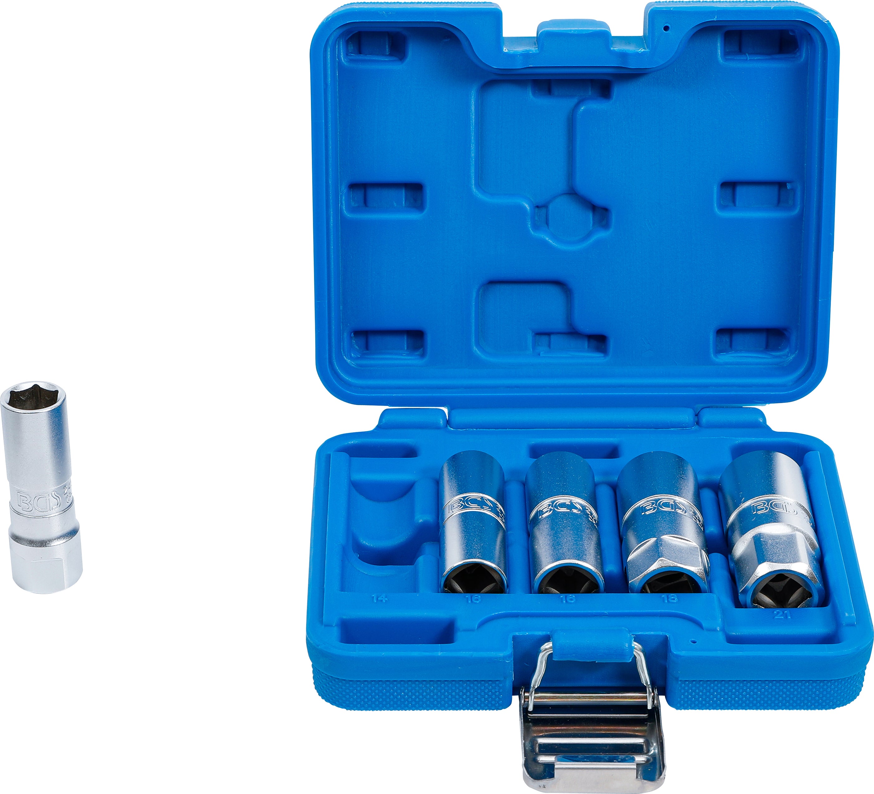 Sats med Tändstift-Insats Sexkant | Inre fyrkant 12,5 mm (1/2") | 14 - 21 mm | 5 delar