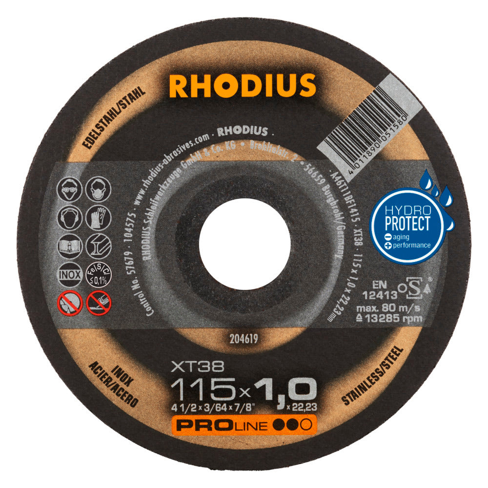 RHODIUS XT38 Kapskiva 115x1,0x22,23 (50 förp)