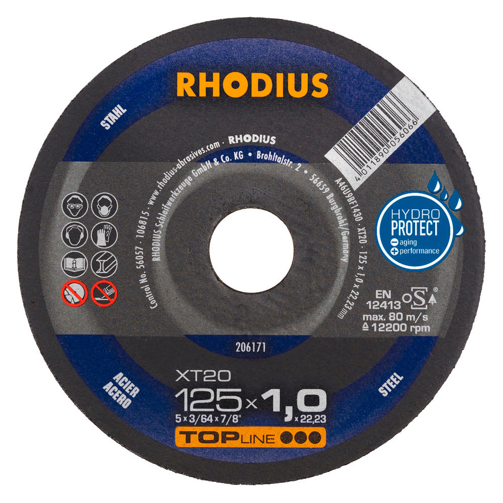 RHODIUS XT20 Kapskiva 125x1,0 x22,23 (50 förp)