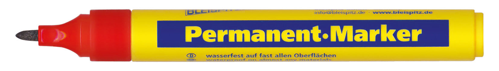 BLEISPITZ Permanet-Marker Rund spets Röd 10st