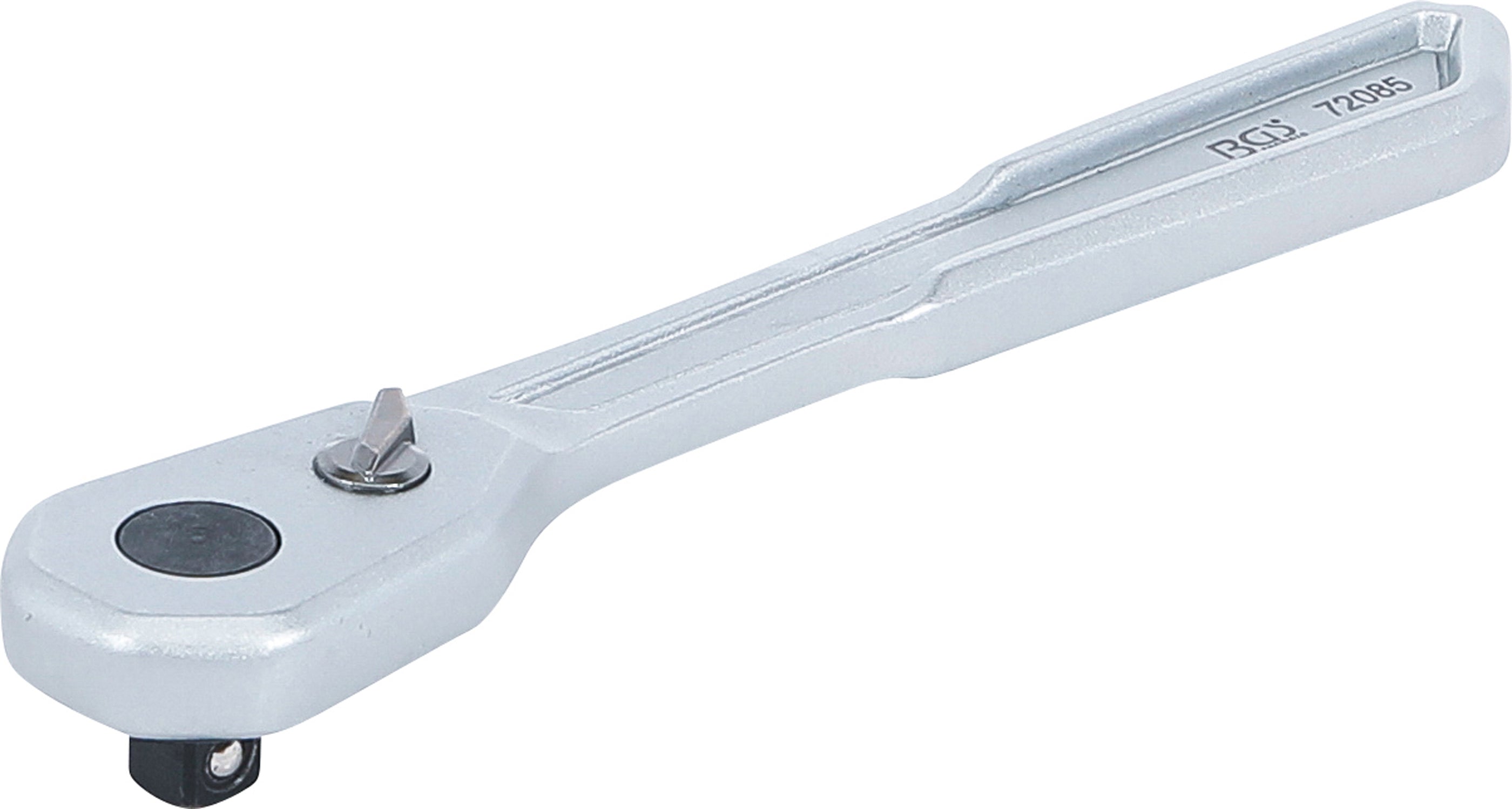 Omställbart spärrhandtag | extra platt | Fintandat | 6,3 mm (1/4")