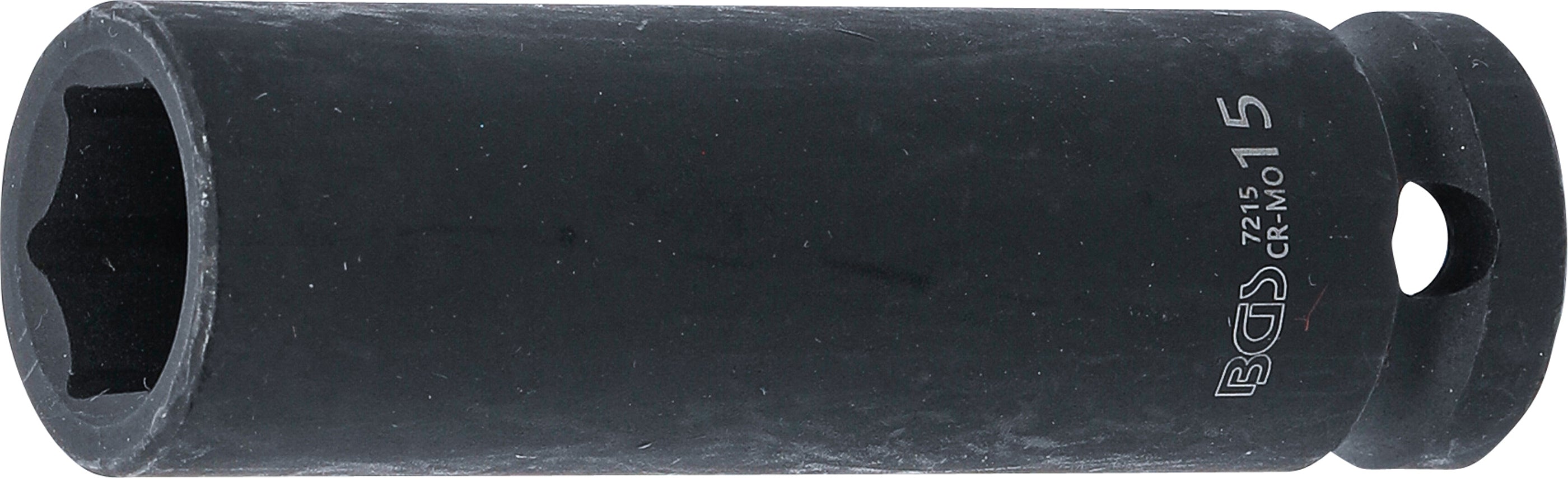 Krafthylsa Sexkant, djup | 12,5 mm (1/2") | 15 mm