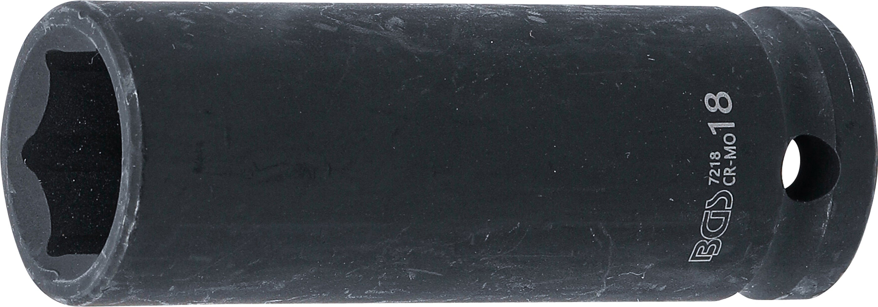 Krafthylsa Sexkant, djup | 12,5 mm (1/2") | 18 mm