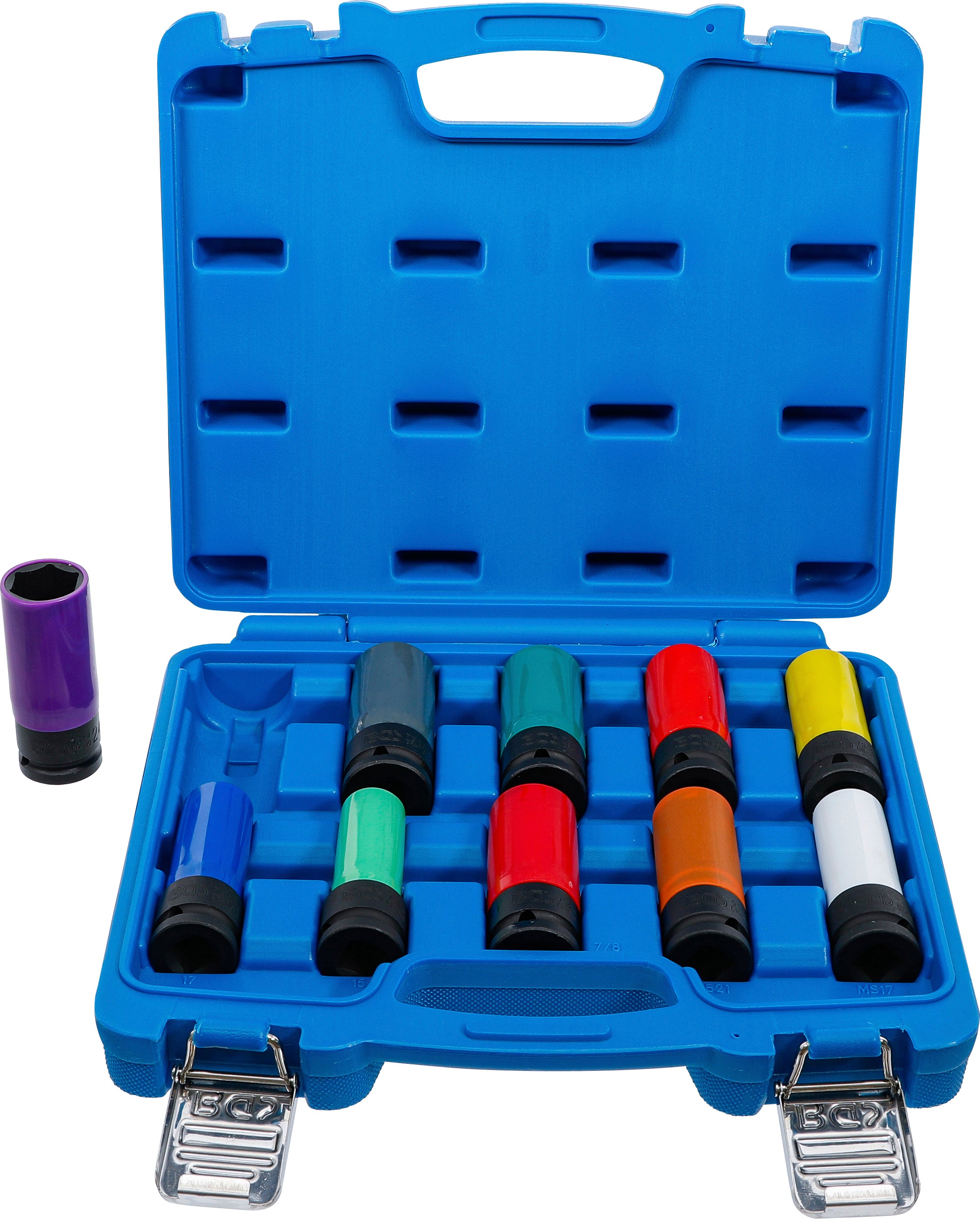 Kraft-skonhylsa-sats | 12,5 mm (1/2") | 15 - 24 mm och specialhjulbultar | 10 delar