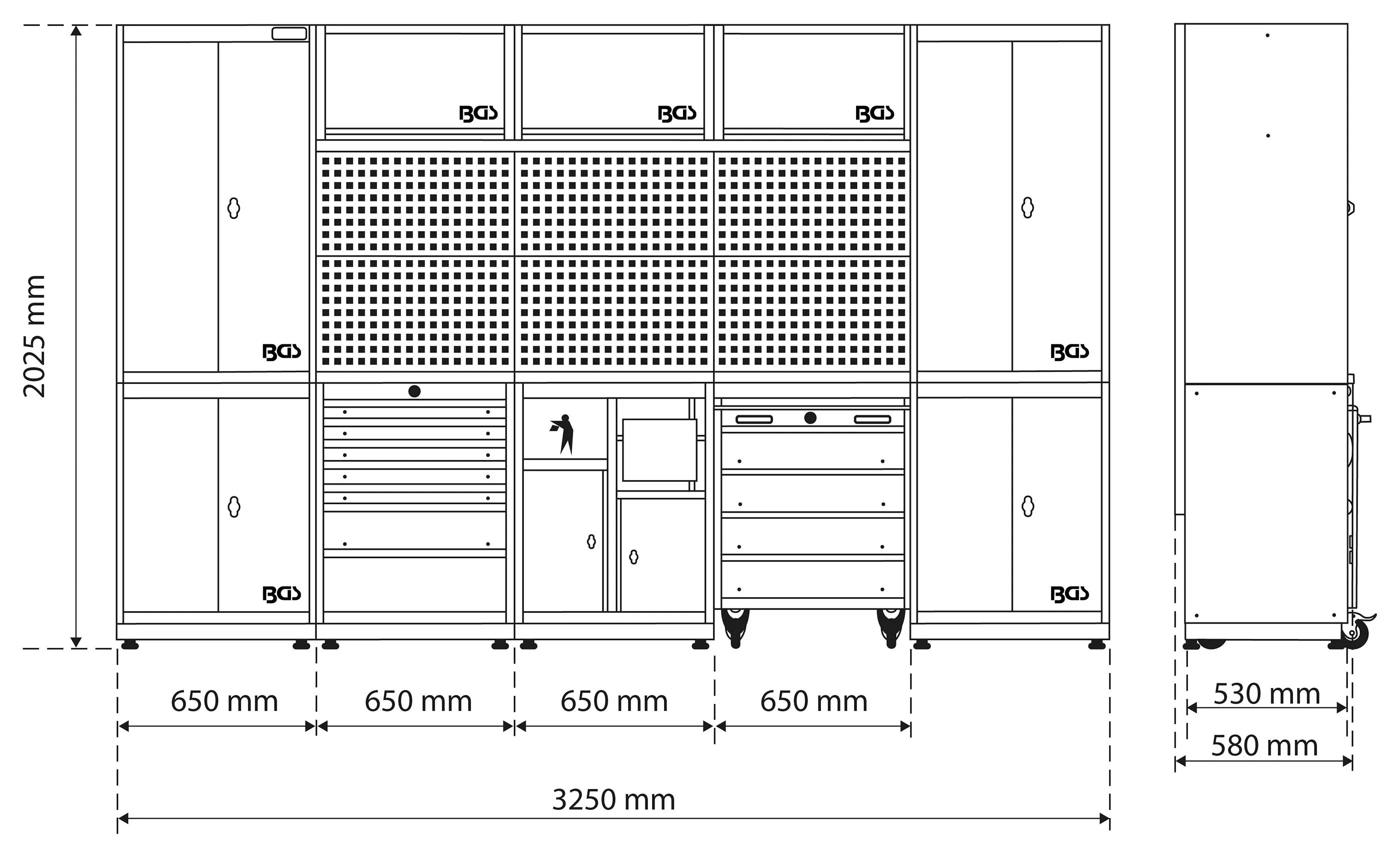 Skåpvägg-system | Flex | Trä | 5 moduler