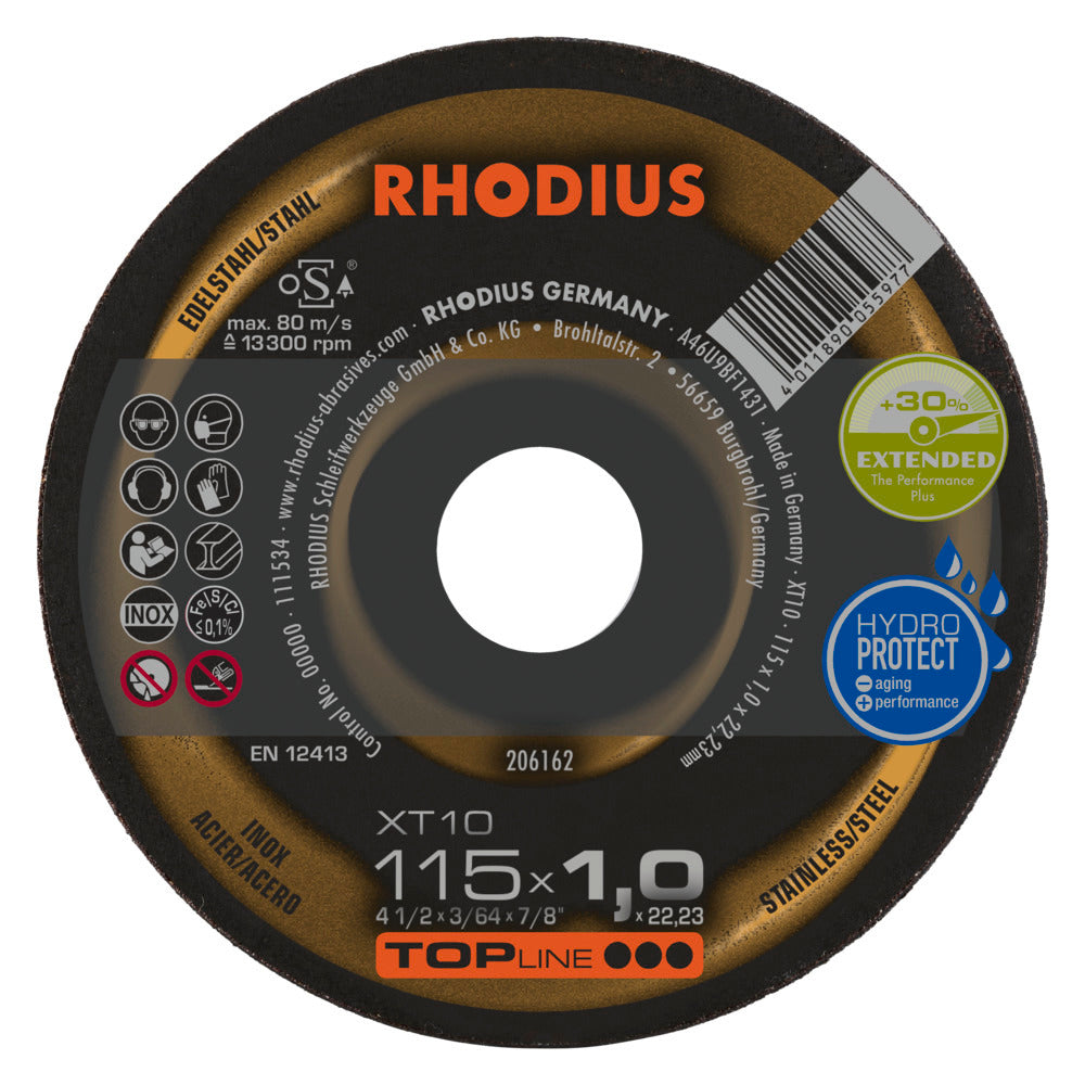 RHODIUS XT10 Kapskiva 115x1,0x22,23 (50 stk förp)