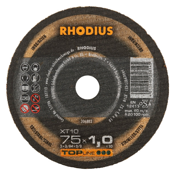 RHODIUS XT10 Mini 75x1,0x10,0 (50 stk förp)