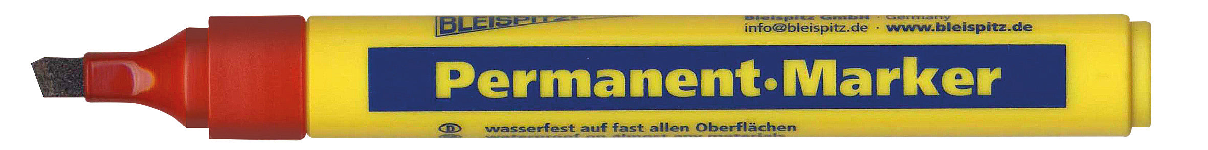 BLEISPITZ Permanet-Marker Bred spets Röd 10s