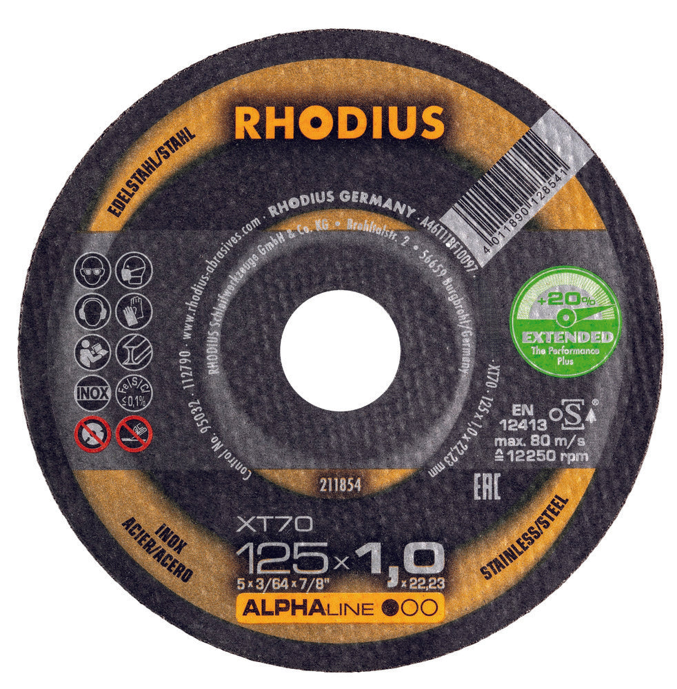 RHODIUS XT70 125x1,0x22,23 (10st/frp)