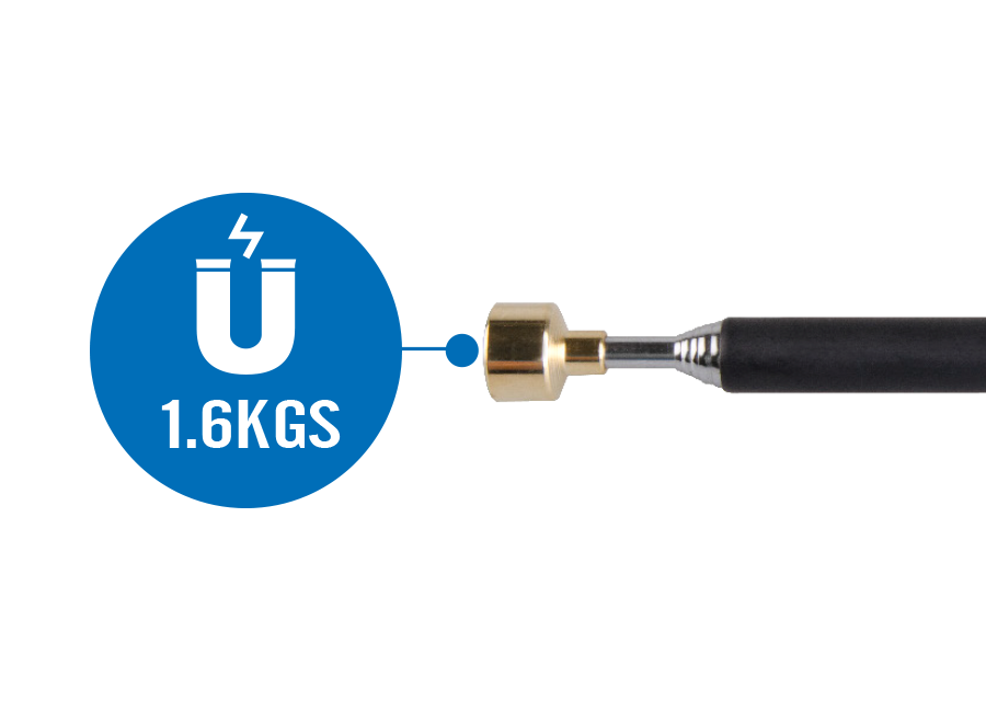 Plockmagnet teleskopisk (1,4kg) med ritsnål, 160-665mm