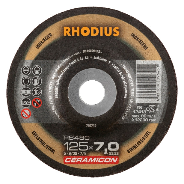 RHODIUS CERAMICON 125x7,0 25/förp