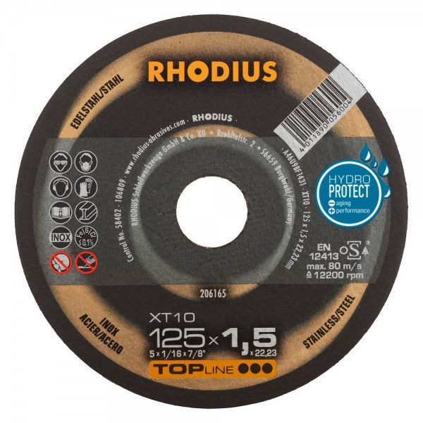 RHODIUS XT10 Kapskiva 125x1,5x22,23 (50 stk förp)
