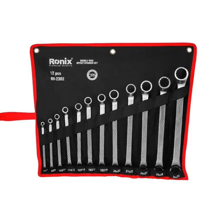 Dubbelring offsetnyckel set 12st
Cr-V