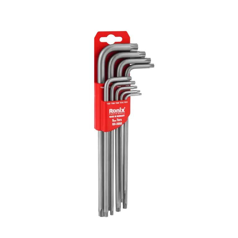 Torx-nyckelset med långa armar 
9 st