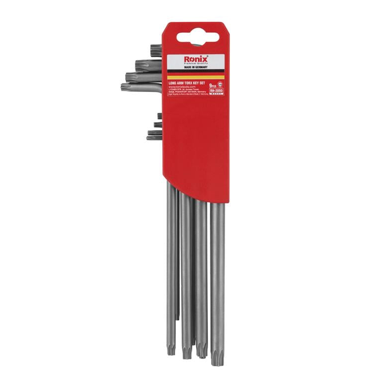 Torx-nyckelset med långa armar 
9 st
